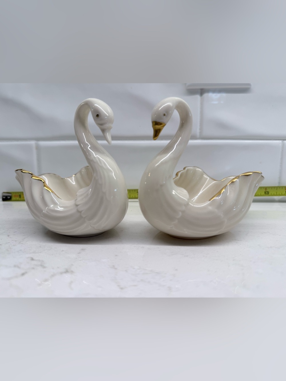 Set of Vintage Lenox Swan dishes
